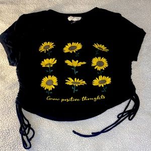 Girls sunflower crop top